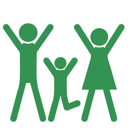 子どもと一緒に、家族で参加できる